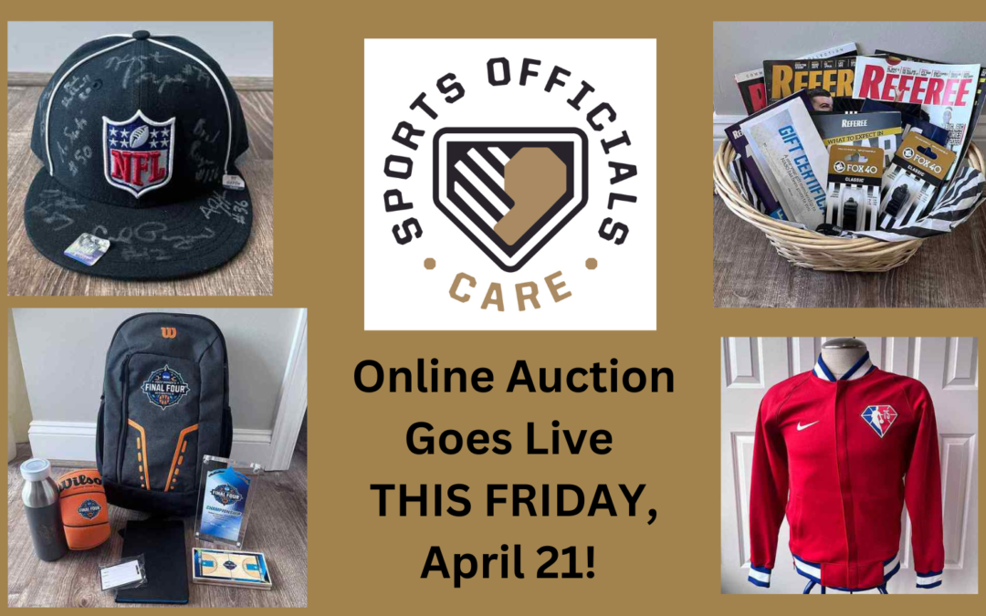 Sports Officials Care thrilled to team up with UMPS CARE for online auction hosted on MLB.com